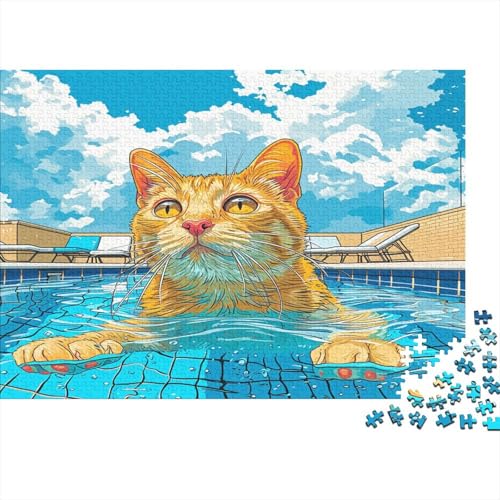 Kat Puzzle 1000 Teile Puzzle Für Erwachsene Und Kinder Ab 14 Jahren Puzzel 1000pcs (75x50cm) von OCANUVREL