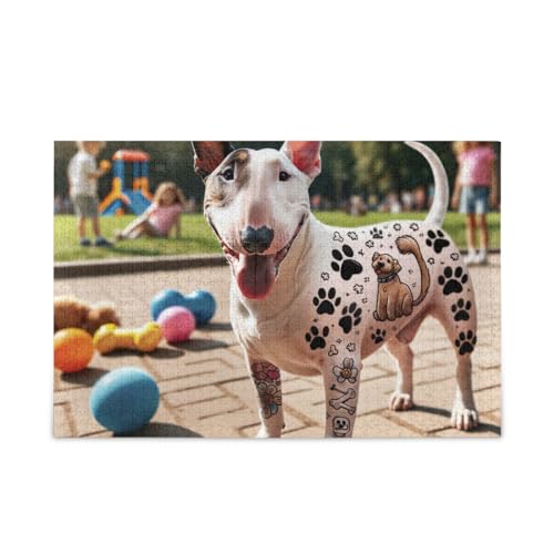 1000 Teile Puzzle, lustiger Hund, stabil, 2 mm, Puzzleteile, lustiges Puzzle für Erwachsene und Kinder von ODAWA