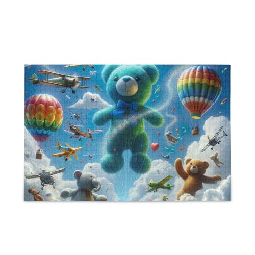 1000 Teile Puzzle Bär Ballon Himmel Puzzle Spiel Home Wall Artwork für Erwachsene Familien von ODAWA