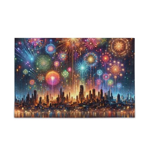 1000 Teile Puzzle Feuerwerk Puzzle Spiel Home Wall Artwork Lustiges Puzzle für Erwachsene von ODAWA