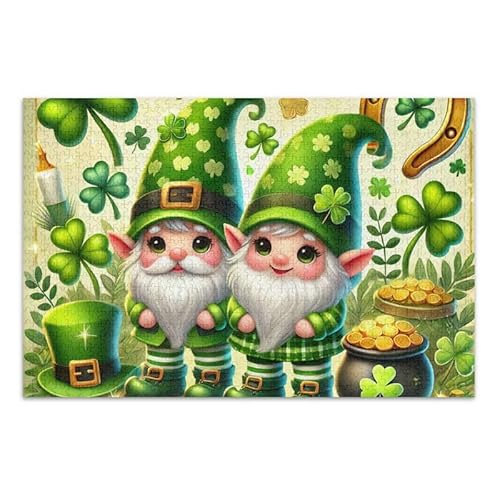 1000 Teile Puzzle Floral St. Patrick Green Puzzle Spiel Home Wall Artwork Lustiges Puzzle für Erwachsene Erwachsene von ODAWA