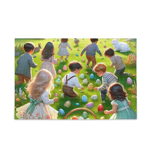 1000 Teile Puzzle Happy Easter Day Jigsaw Puzzles Herausforderung Puzzle für Erwachsene von ODAWA