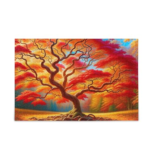 1000 Teile Puzzle Herbst Baum Landschaft Puzzle Spiel Home Wall Artwork Spaß Familie Aktivität von ODAWA