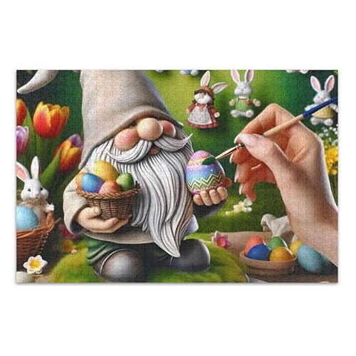 1000 Teile Puzzle Malerei Zwerg Ostern Puzzle Spiel Home Wall Artwork für Erwachsene Teenager von ODAWA