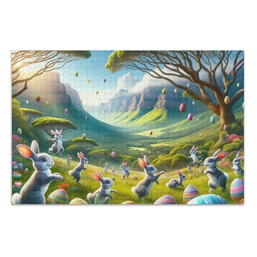 1000 Teile Puzzle Osterhasen Pädagogisches und Lernpuzzle für Erwachsene und Jugendliche von ODAWA