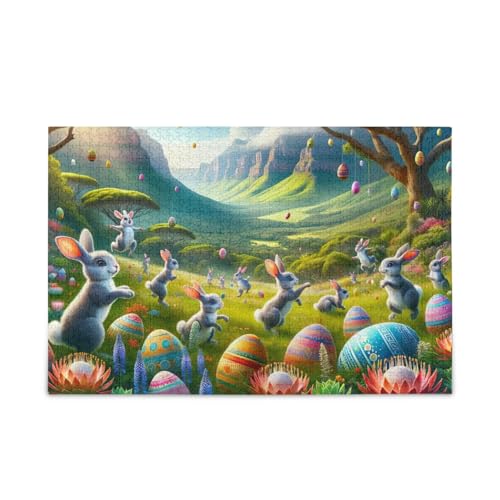 1000 Teile Puzzle Osterhasen stabile 2 mm Puzzleteile für Erwachsene, Familien von ODAWA