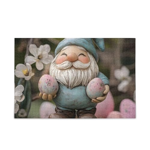 1000 Teile Puzzle Ostern Wichtel mit Eiern Puzzle Spiel Home Wall Artwork Lustiges Puzzle für Erwachsene von ODAWA