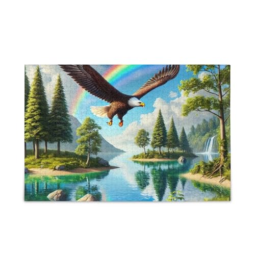 1000 Teile Puzzle Regenbogen Landschaft06 Stabile 2 mm Puzzleteile Lustiges Puzzle für Erwachsene von ODAWA