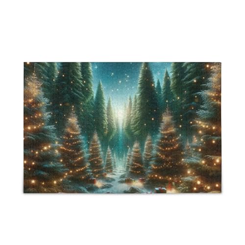 1000 Teile Puzzle Weihnachten Sterne Lichter Stabile 2 mm Puzzleteile Lustiges Puzzle für Erwachsene von ODAWA