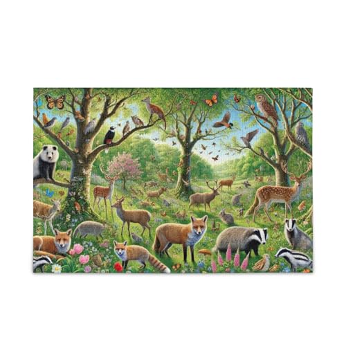 1000 Teile Puzzle Wildlife Woodland Challenging Puzzle Spiel Lustiges Puzzle für Erwachsene von ODAWA