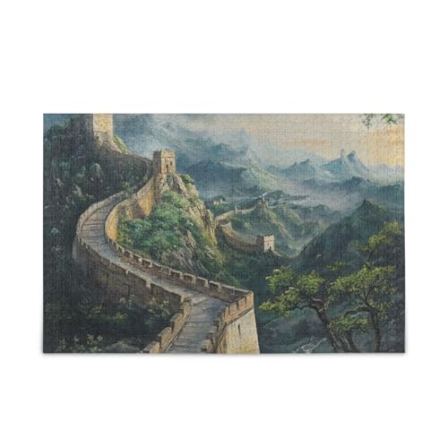 500 Teile Puzzle, Majestic Wall Green Puzzles Herausforderndes Puzzle-Spiel für Erwachsene, Familien, 52,1 cm L x 37,8 cm B von ODAWA