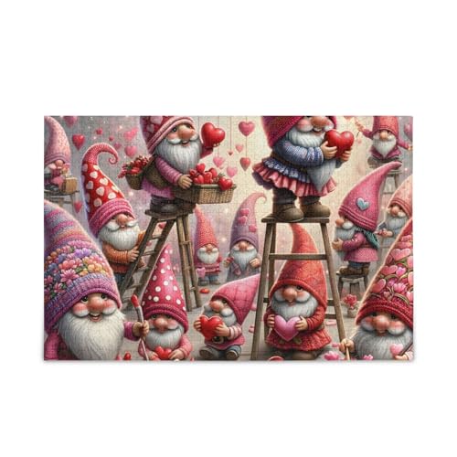 500-teiliges Puzzle, Valentins-Zwerge, Puzzle für Erwachsene, Familien, 52,1 cm L x 37,8 cm B von ODAWA