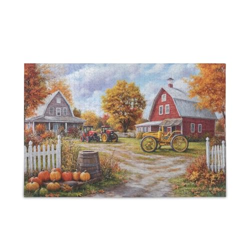 Country Farmhouse Szene Puzzle 500 Teile Puzzle Herausforderung Puzzle Spiel Herausforderung Puzzle für Erwachsene von ODAWA