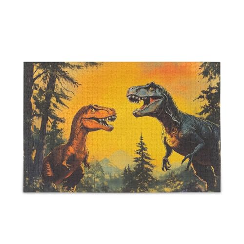 Dinosaurier Wald Puzzles 500 Teile Puzzle Herausforderung Puzzle Spiel Spaß Familie Aktivität von ODAWA