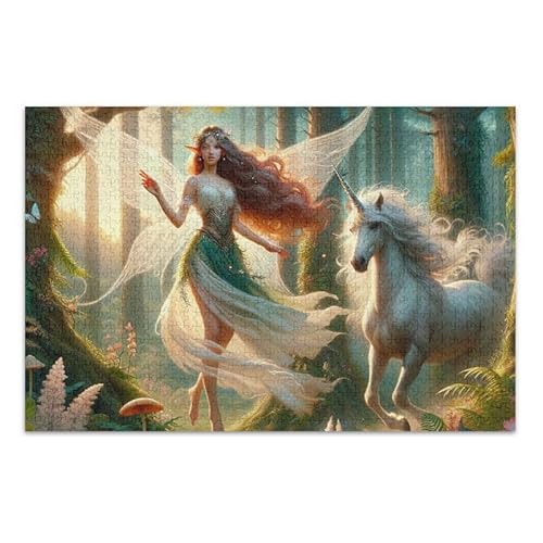 Fairy Green Jigsaw Puzzle 500 Teile Puzzle Herausfordernde Puzzles Spiel Lustiges Puzzle für Erwachsene von ODAWA