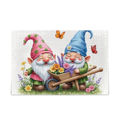 Gnomes White Puzzle 500 Teile Puzzle, herausfordernde Puzzles Spiel Spaß Familie Aktivität von ODAWA