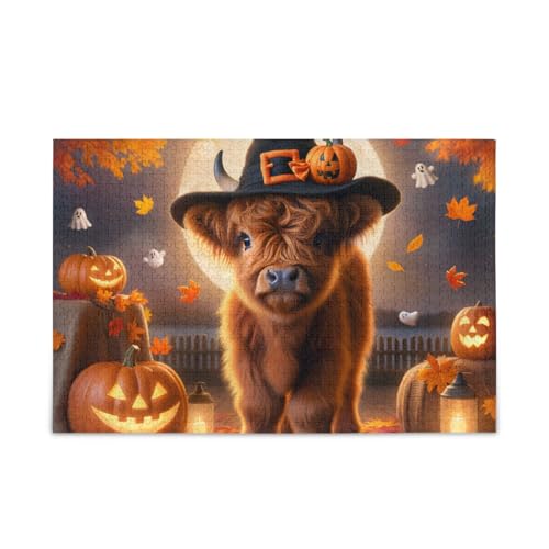 Halloween Kuh Orange Puzzles 500 Teile Puzzle Puzzle Spiel Home Wall Artwork Fun Family Activity von ODAWA