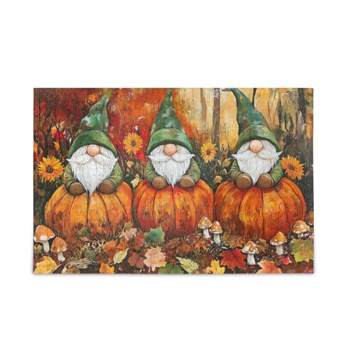 Herbst Fröhliche Zwerge Puzzles 500 Teile Puzzle Spiel Home Wall Artwork für Erwachsene Teenager von ODAWA