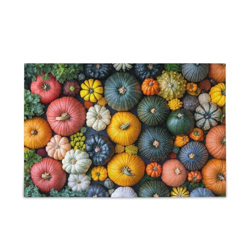 Herbsternte Kürbisse Puzzle 500 Teile Puzzle Jigsaw Puzzles Herausforderung Puzzle für Erwachsene von ODAWA