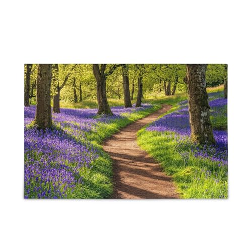 Lavender Forest Pathway Puzzle 500 Teile Puzzle Jigsaw Puzzles Herausforderung Puzzle für Erwachsene von ODAWA