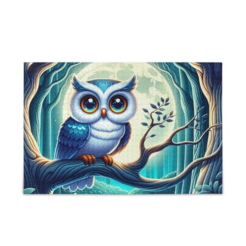 Mystic Owl Blue Puzzle 500 Teile Puzzle Spiel Home Wall Artwork von ODAWA