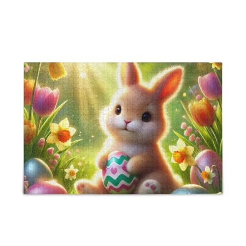 Osterhase Grüne Puzzles 500 Teile Puzzle Herausforderndes Puzzle-Spiel Spaß Familienaktivität von ODAWA