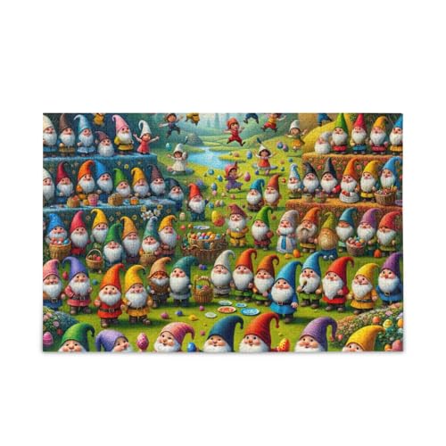 Ostern Zwerge Eier Puzzles 500 Teile Puzzle Herausfordernd Puzzle Spiel Spaß Familie Aktivität von ODAWA