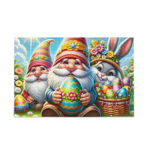 Ostern Zwerge Eier Puzzles 500 Teile Puzzle Jigsaw Puzzles Lustiges Puzzle für Erwachsene von ODAWA