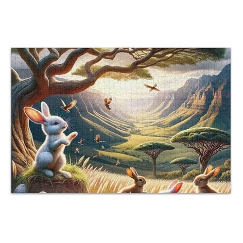 Osterszene Hasen Puzzle 500 Teile Puzzle Puzzle Spiel Home Wall Artwork für Erwachsene Familien von ODAWA