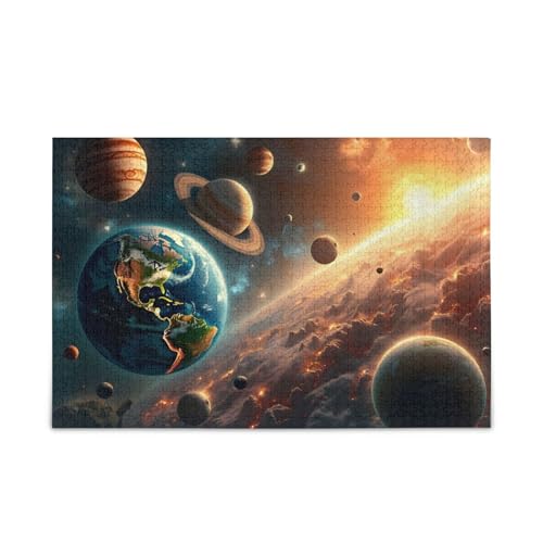 Planet Galaxy Orange Puzzles 500 Teile Puzzle Jigsaw Puzzles Lustiges Puzzle für Erwachsene von ODAWA