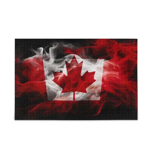 Puzzle mit kanadischer Flagge, 500 Teile, stabiles 2 mm, Puzzleteile, pädagogisches Geschenk, Puzzles für Erwachsene und Jugendliche von ODAWA