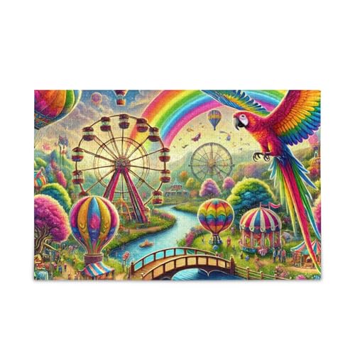 Rainbow Festival Szene Puzzles 500 Teile Puzzle Herausforderung Puzzle Spiel Herausforderung Puzzle für Erwachsene von ODAWA