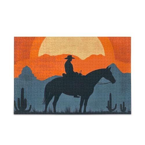 Retro Cowboy Puzzles 500 Teile Puzzle Puzzle Lustig von ODAWA