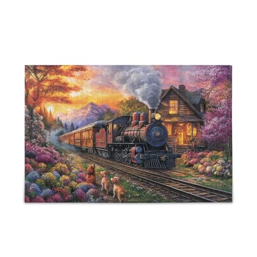 Scenic Railway Journey Puzzle 500 Teile Puzzle Puzzle Spiel Home Wall Artwork für Erwachsene Teenager von ODAWA