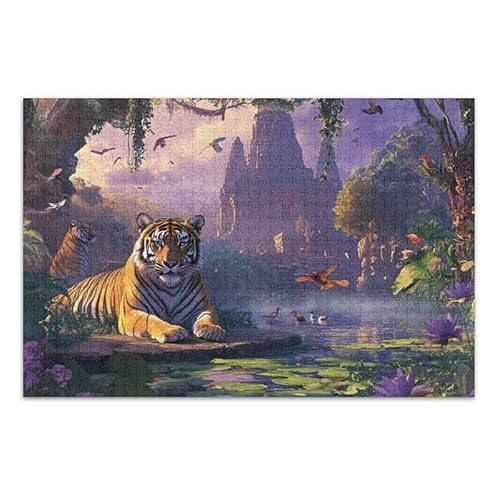 Tigers Ruhe-Puzzle 500 Teile Puzzle Pädagogisches und Lernpuzzle Spaß Familienaktivität von ODAWA