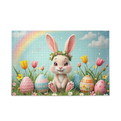 Tulpe Osterhase Puzzle 500 Teile Puzzle Lustiges herausforderndes Puzzle-Spiel für Erwachsene von ODAWA