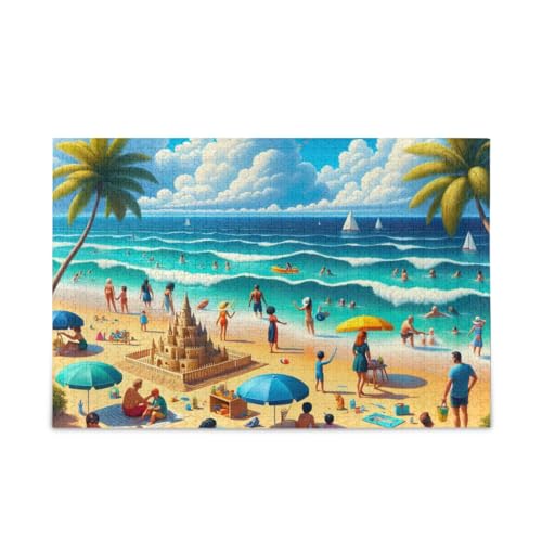 Urlaub Strand Puzzle 500 Teile Puzzle Jigsaw Puzzles Lustiges Puzzle für Erwachsene von ODAWA