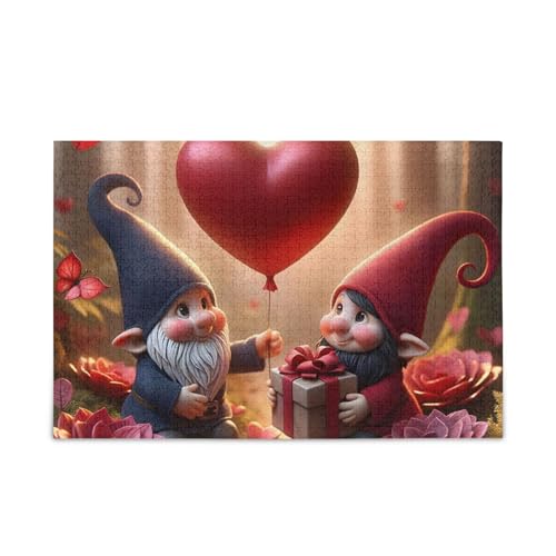 Valentine Gnomes Red Puzzle 500 Teile Puzzle Puzzle Spaß Familie Aktivität von ODAWA