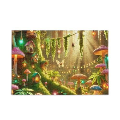 Waldpilze Licht Puzzle 500 Teile Puzzle Puzzle Spiel Home Wall Artwork Spaß Familie Aktivität von ODAWA