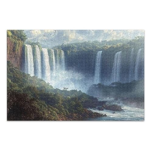 Wasserfälle Brasilien Puzzle 500 Teile Puzzle Pädagogisches und Lernpuzzle Herausforderung Puzzle für Erwachsene von ODAWA