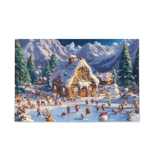 Weihnachtsdorf Puzzle 500 Teile Puzzle Puzzle für Erwachsene Familien von ODAWA