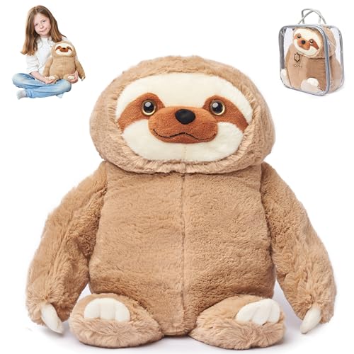 ODOXIA Anxiety Kuscheltier 1.4 kg | Faultier als Weighted Stuffed Animal, das Gewichtskuscheltier für Kinder/Erwachsene zur Therapie | Maschinenwaschbares Therapeutisches Kuscheltier mit Gewicht von ODOXIA