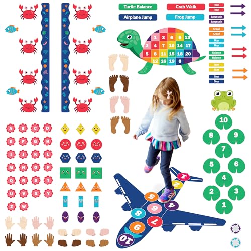 ODOXIA Sinnespfad Abziehbilder Für Den Sinnespfad Für Boden Und Wand | 173 Pädagogische Interaktive Abziehbilder Für Den Sinnespfad | Aufkleber Für Kinder Zur Sensorischen Stimulation Für Klassenraum von ODOXIA