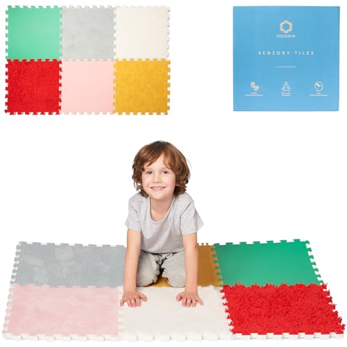 Orthopädische Sensorik Strukturmatten | Barfuß Matte Kinder | Sensorische Matten für autistische Kinder | Puzzlematte Sensorik | Strukturmatten Baby | Baby Sensorikmatte | Sensory Tiles von ODOXIA