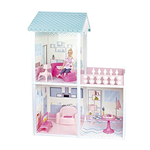 City Life - Villetta mit 3 Räumen und Zubehör Größe Playset montiert 61 x 40 x 78 cm von ODS TOYS