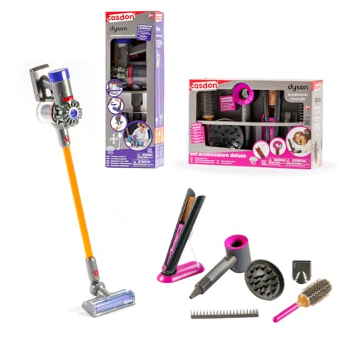 ODS - Dyson Spielzeug-Set, Set mit Staubsauger V8 + Supersonic Haartrockner + Haarglätter, inklusive Zubehör, Empfohlenes Alter + 3 Jahre von ODS