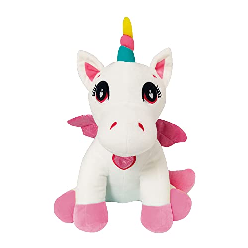 ODS My VIP Baby Unicorn Pegasus 50 cm sitzendes Einhorn 50 cm (60 cm mit Horn) Flügeln und Herz mit Glitzer, Regenbogenhorn von ODS