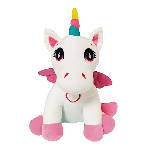 ODS My VIP Einhorn Pegasus 30 cm Plüschtier Einhorn mit Regenbogenhorn und hellem Herz von ODS