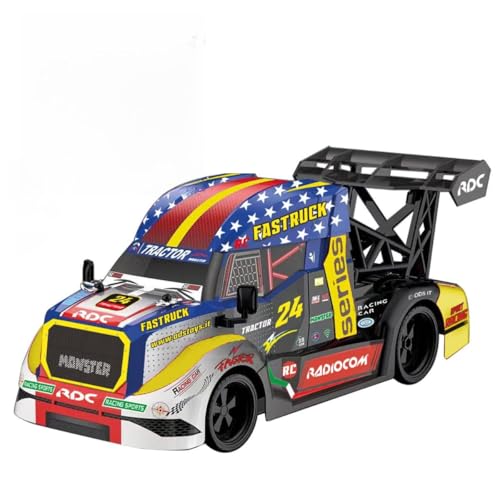 ODS - Radiocom Fastruck, Ferngesteuerter Truck im Speed-Racing-Stil, Fernsteuerung 2,4 GHz, 7 Funktionen, Maßstab 1:18, USB-Aufladung, Alter 6 Jahre von ODS