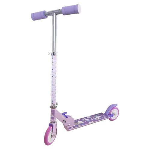 ODS Scooter 80 cm verstellbar und klappbar Einhorn Mania, Farbe Rosa, Lila, Weiß, 56378 von ODS